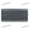 80-Key Portable Rechargeable Bluetooth Wireless Keyboard + 10000mAh Mobile Power — Titanium + Black
